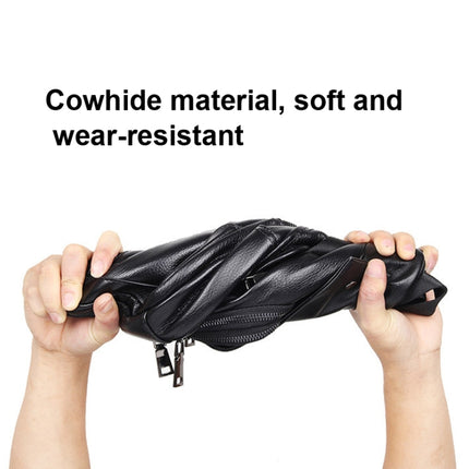 Casual Men Chest Bag First Layer Cowhide Messenger Bag