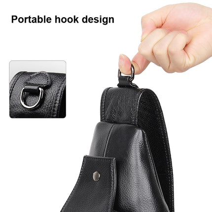 Casual Men Chest Bag First Layer Cowhide Messenger Bag