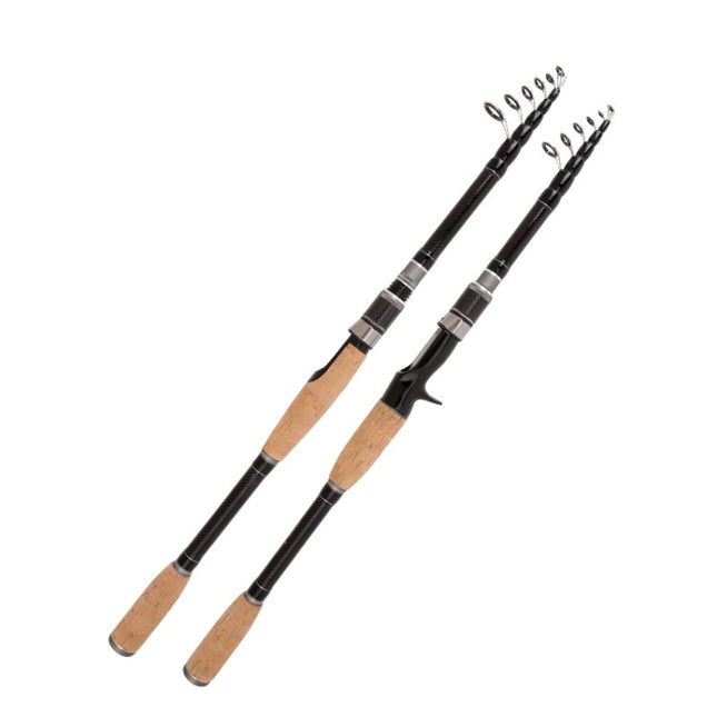 Telescopic Carbon Lure Rod Short Section Fishing Casting Rod, 1.8m, 2.1m, 2.4m, 2.7m, 3.0m