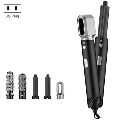 5-in-1 Hot-air Comb Automatic Straightening Dual-purpose Hair Dryer, Silver+Rose Red(US Plug), Silver+Rose Red(UK Plug), Black(EU Plug), Black(US Plug)