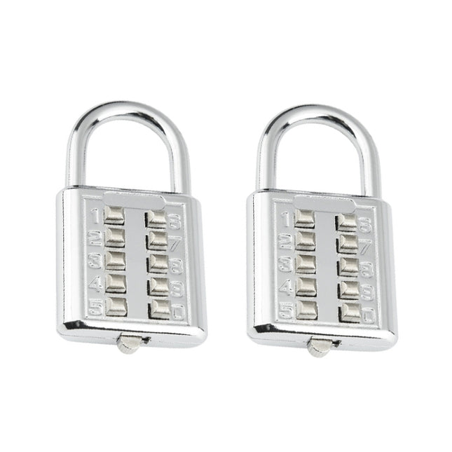 2 PCS 10-Bit Button Password Lock Cabinet Door Tool Box Button Padlock