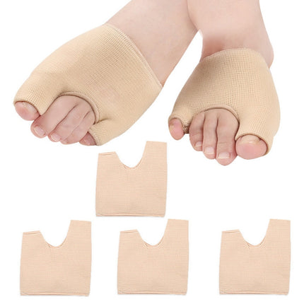 1 Pair Threaded U-Shaped Forefoot Pad Hallux Valgus Corrector Socks, S, L