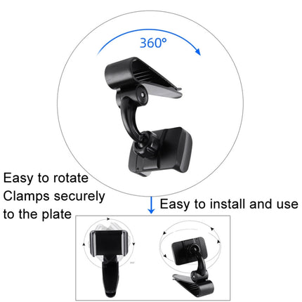 Car Sun Visor Bracket Car Mobile Phone Buckle Holder, Black