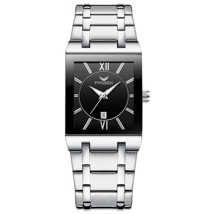 FNGEEN 3627 Waterproof Calendar Men Square Watch, Full Gold Black Surface, Full Gold Gold Surface, Black Belt Rose Shell Black Surface, Black Belt Gold Shell Black Surface, Black Belt Black Shell Black Surface, White Steel White Surface                ...