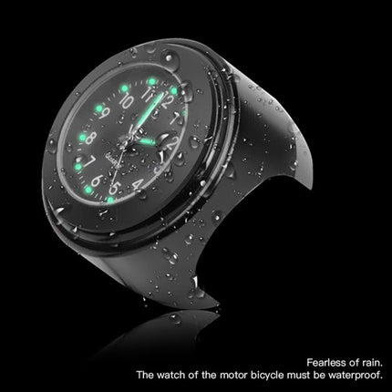 Aluminum Alloy Plating Motorcycle Handlebar Clock, Clock Silver Shell Black Background, Clock Silver Shell White Background, Clock Black Shell White Background, Clock Black Shell Black Background