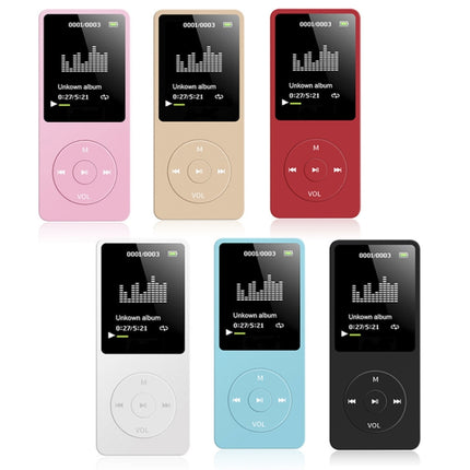 Karte Ultradünner verlustfreier MP4-Player mit Bildschirm, Weiß, Rosa, Rot, Gold, Schwarz, Hellblau