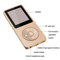 Card Ultra-thin Lossless MP4 Player With Screen, White, Pink, Red, Gold, Black, Light Blue