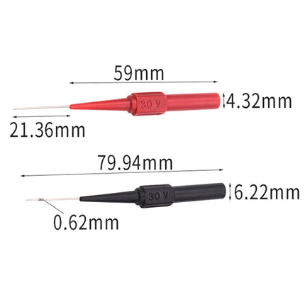 Coarse Probe Auto Repair Test Multimeter Pen, Color: Red + Black, Black, Red, Red + Black