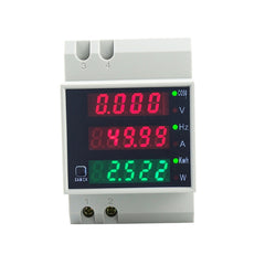 D52-2058 Wattmeter Din rail Volt Current Meter, AC80-300V Built-in CT, AC200-450V Built-in CT