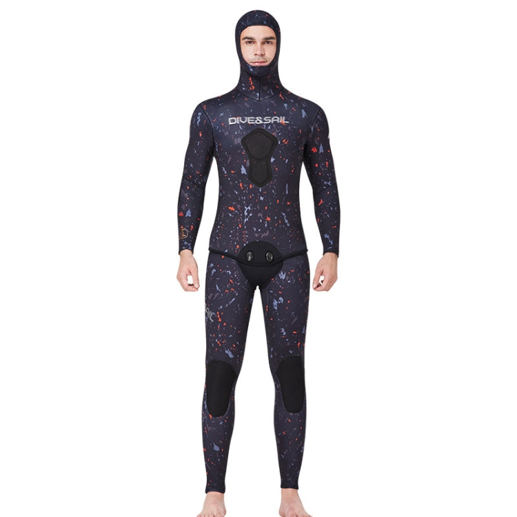 DIVE&SAIL 5mm Split Thick And Keep Warm Long Sleeves Hooded Diving Suit