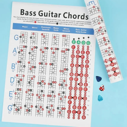 Copper Paper Guitar Chord Fingering Exercise Chart, Small, Large