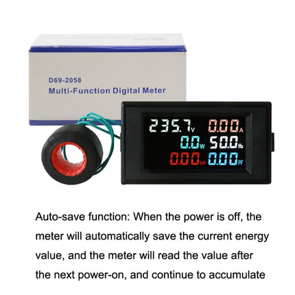 6 in 1 Multifunctional AC Voltage and Current Digital Display Instrument, D69-2058