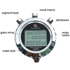 YS Metal Stopwatch 3 Rows Display Running Training Electronic Timers, Style:, YS-510 10 Memories 3 Rows Display, YS-530 30 Memories 3 Rows Display, YS-560 60 Memories 3 Rows Display, YS-5100 100 Memories 3 Rows Display, YS-5120 120 Memories 3 Rows Display