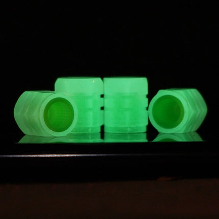 4pcs / Set Luminous Tire Valve Cap Electric Motorcycle Vacuum Tire Valve Cover, Style: Split Effect, 4pcs /Set Split Effect, 4pcs /Set One Effect