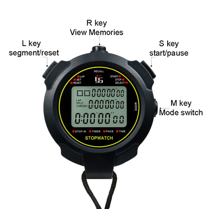 YS Stopwatch Timer Training Fitness Competition Stopwatch, Style:, YS-7120 120 Memories(Black), YS-7100 100 Memories(Black), YS-710 10 Memories(Black), YS-730 30 Memories(Black), YS-760 60 Memories(Black)