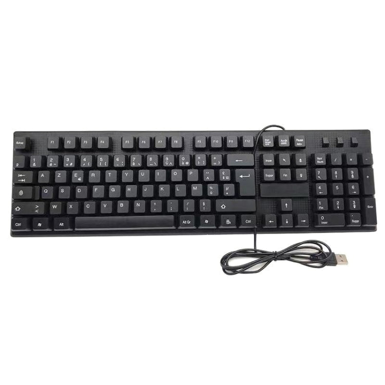 108 Keys Computer USB Wired Keyboard, Cable Length: 1.5m