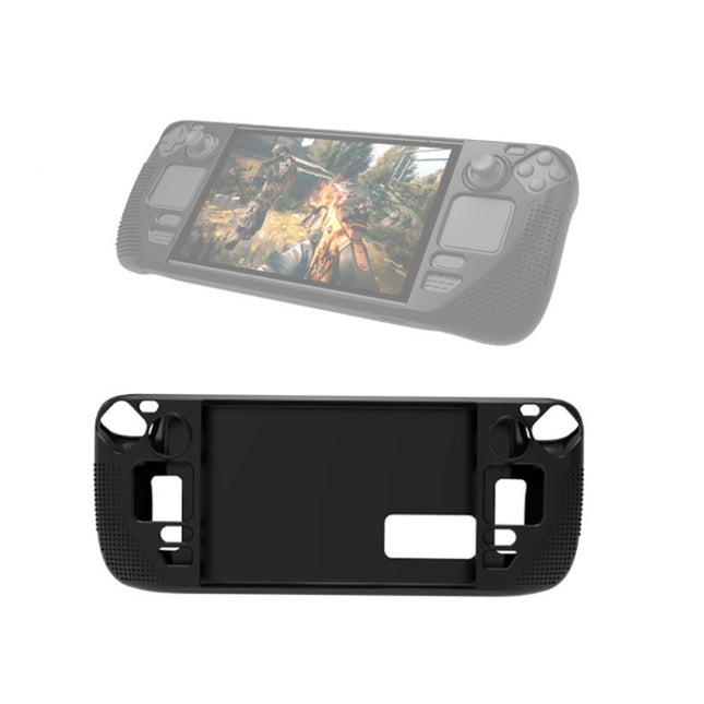 PGTECH Game Console Silicone Case With Anti-Slip Particles for Steam Deck, Black