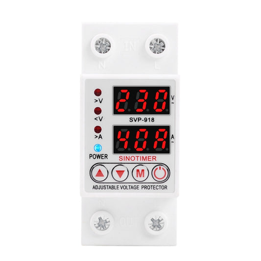 SINOTIMER SVP-918 Adjustable Self-resetting Intelligent Under-voltage Protector, Current:, 40A, 63A