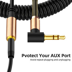 3.5mm Male To Female Spring AUX Extension Cable Speaker Audio Cable, Cable Length: 1.5m