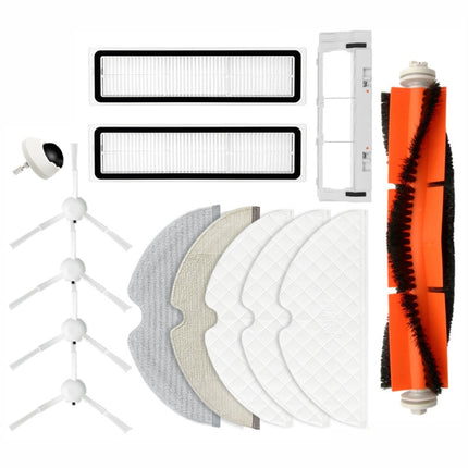 2 PCS Filter Replacement Accessories for Xiaomi Mijia Dreame 1C/2C, 1 PC Roller Brush, 2 Pairs Side Brush, 2 PCS Filter, 1 Pair Black Side Brush, 2 PCS Rag, 1 PC Universal Wheel, 1 PC Cover