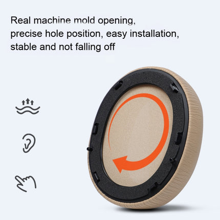 2 Stück Headset-Ohrenschützer aus Schwamm für Edifier W820nb, Stil: Titangrau, Khaki, Rot, Blau, Schwarzer Kopfhörer, Grauer Kopfhörer, Blauer Kopfhörer, Champagner-Kopfhörer