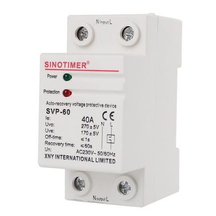 SINOTIMER Single-Phase Self-Duplex Intelligent Over-Pressure Protector, SVP-60
