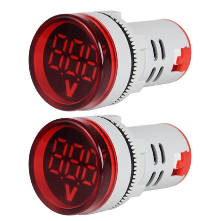 2 PCS DC Voltage Signal Indicator 22mm Round 6-100V Universal Voltmeter, 6-100V Green, 6-100V Yllow, 6-100V Red, 6-100V White, 6-100V Blue