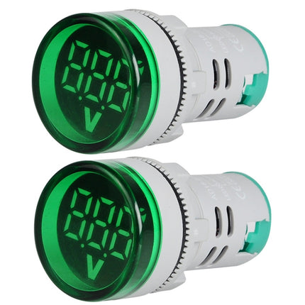 2 PCS DC Voltage Signal Indicator 22mm Round 6-100V Universal Voltmeter, 6-100V Green, 6-100V Yllow, 6-100V Red, 6-100V White, 6-100V Blue
