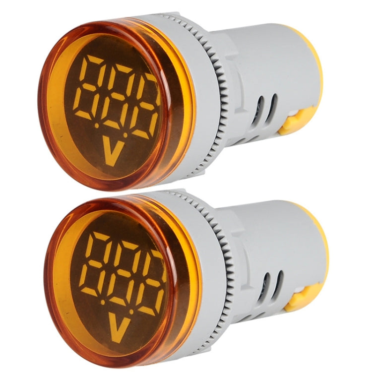 2 PCS DC Voltage Signal Indicator 22mm Round 6-100V Universal Voltmeter, 6-100V Green, 6-100V Yllow, 6-100V Red, 6-100V White, 6-100V Blue