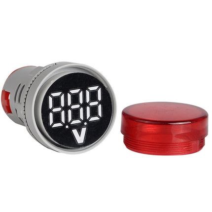 2 PCS DC Voltage Signal Indicator 22mm Round 6-100V Universal Voltmeter, 6-100V Green, 6-100V Yllow, 6-100V Red, 6-100V White, 6-100V Blue