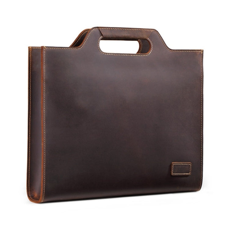 Leather Vintage Shoulder Bag Crossbody Portable Business Briefcase