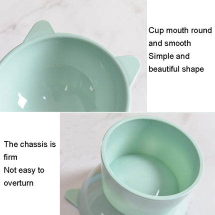 Pet Tall Protection Cervical Slant Mouth Food Bowl Anti-overturning Plastic Cat Bowl, Blue, Pink, Gray