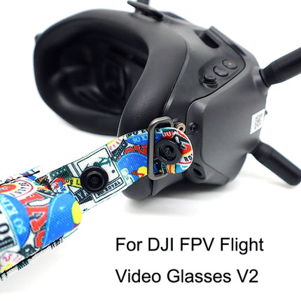 Flugvideobrille, Stirnband in Graffiti-Farbe, fester Gurt für DJI FPV Goggles V2, Gurt, Gurt + Stromleitung, Gurt + Stromleitung + Pad