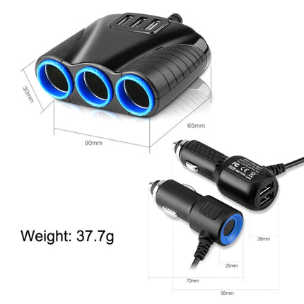 JY-1905 120W Multifunctional USB 3 In 1 Car Cigarette Lighter Car Charger, Style:, 3 Ports, 5 Ports