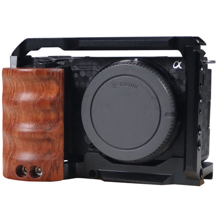 Alloy Rabbit Cage With Wooden Handle for Sony ZV-E10 Camera