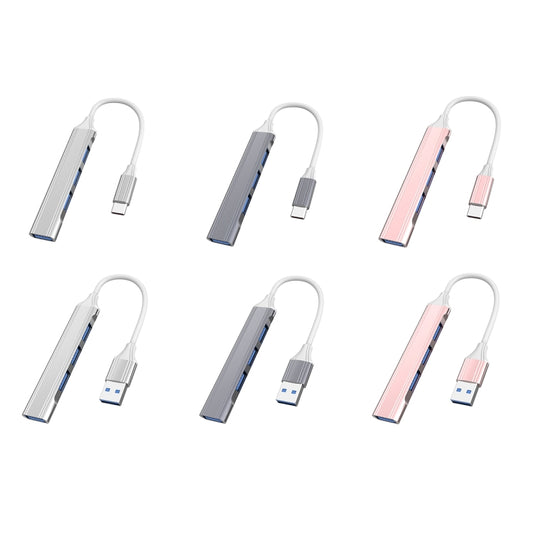 4 in 1 Mini Multifunctional Expanded Docking, Spec: Type-C/USB-C 3.0 (Silver), Type-C/USB-C 3.0 (Silver), Type-C/USB-C 3.0 (Gray), Type-C/USB-C 3.0 (Pink)