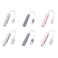 4 in 1 Mini Multifunctional Expanded Docking, Spec: Type-C/USB-C 3.0 (Silver), Type-C/USB-C 3.0 (Silver), Type-C/USB-C 3.0 (Gray), Type-C/USB-C 3.0 (Pink), USB 3.0 (Silver), USB 3.0 (Gray), USB 3.0 (Pink)