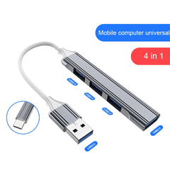 4 in 1 Mini Multifunctional Expanded Docking, Spec: Type-C/USB-C 3.0 (Silver), Type-C/USB-C 3.0 (Silver), Type-C/USB-C 3.0 (Gray), Type-C/USB-C 3.0 (Pink), USB 3.0 (Silver), USB 3.0 (Gray), USB 3.0 (Pink)