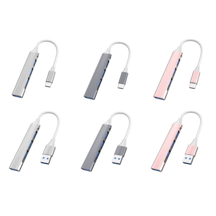4 in 1 Mini Multifunctional Expanded Docking, Spec: Type-C/USB-C 3.0 (Silver), Type-C/USB-C 3.0 (Silver), Type-C/USB-C 3.0 (Gray), Type-C/USB-C 3.0 (Pink)