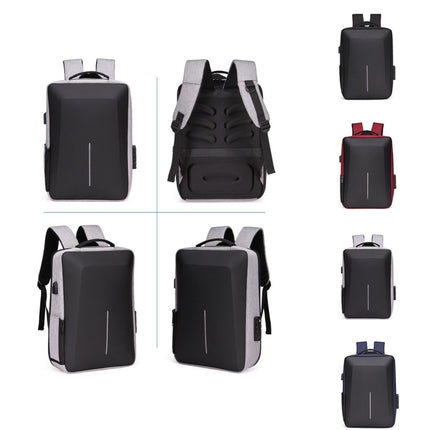 Men Business Shoulder USB External Interface Computer Bag, Color: 8001 Black, 8001 Black, 8001 Gray, 8001 Blue, 8001 Red, 8003 Black, 8003 Gray, 8001-J Black, 8001-J Gray, 8001-J Blue, 8001-J Red