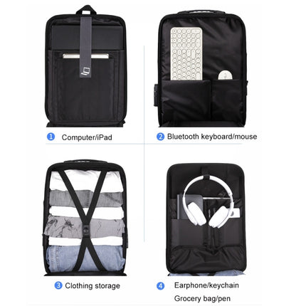 Men Business Shoulder USB External Interface Computer Bag, Color: 8001 Black, 8001 Black, 8001 Gray, 8001 Blue, 8001 Red, 8003 Black, 8003 Gray, 8001-J Black, 8001-J Gray, 8001-J Blue, 8001-J Red