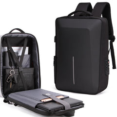 Men Business Shoulder USB External Interface Computer Bag, Color: 8001 Black