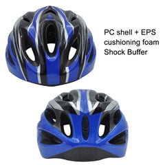 Unisex Cycling Bike One-piece Helmet, White Orange, Blue Black, Yellow Black, Red Black, White Black, White Black Green, Fiber Black