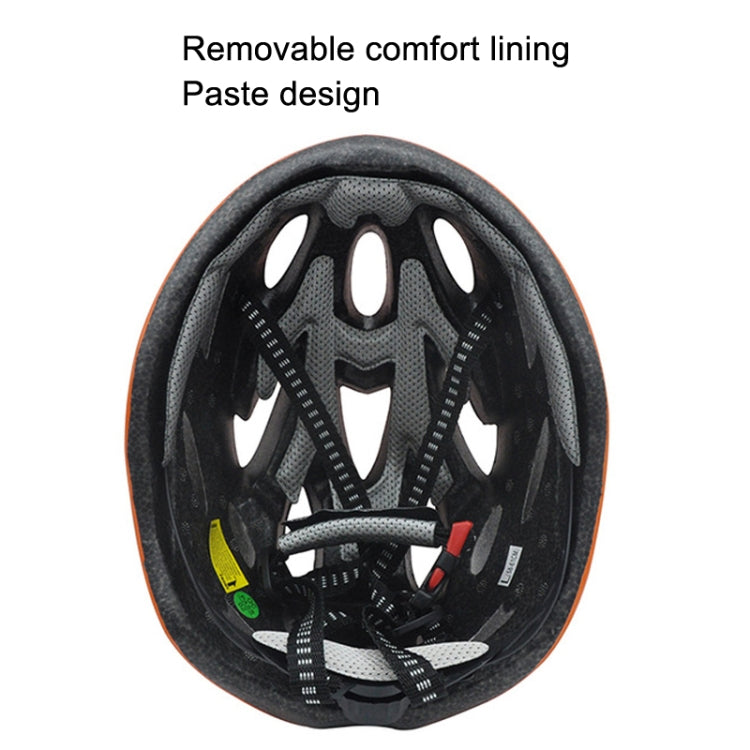 Unisex Cycling Bike One-piece Helmet, White Orange, Blue Black, Yellow Black, Red Black, White Black, White Black Green, Fiber Black
