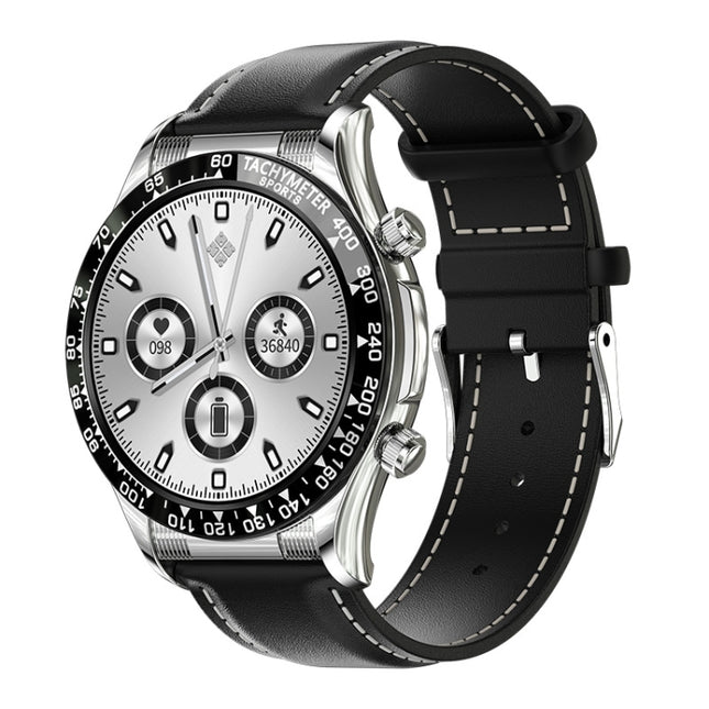 LOANIY E18 Pro Smart Bluetooth Calling Watch with NFC Function, Gold Silicone, Black Leather, Gold Leather, Black Silver Steel, Green Silver Steel