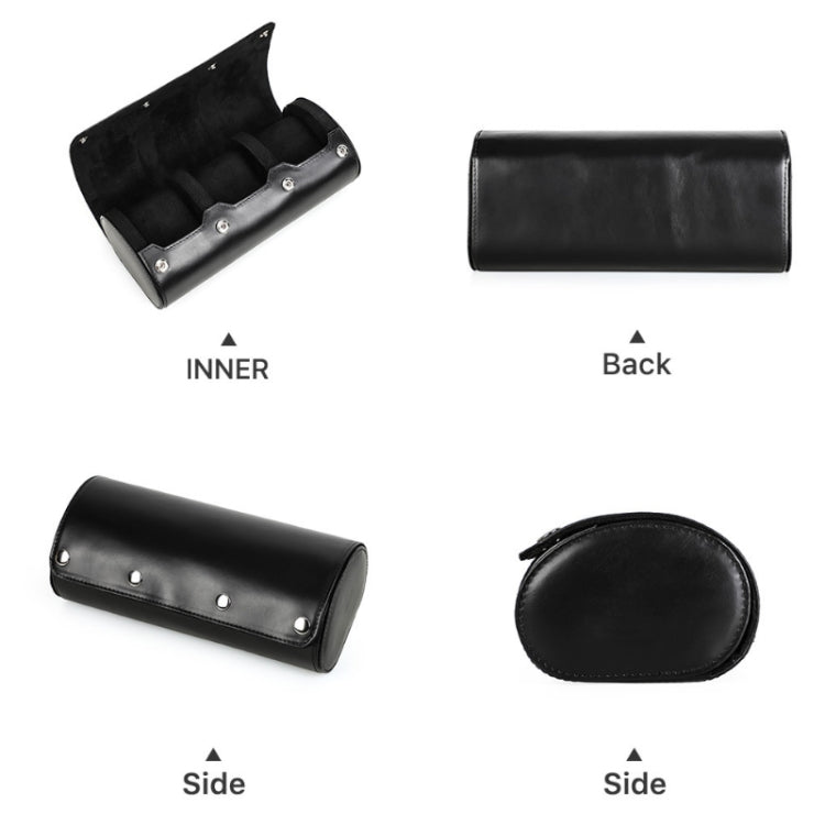CONTACTS FAMILY Outdoor Convenient Leather Watch Storage Box