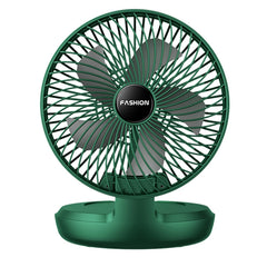 Folding Office Desktop Household Portable Small Fan, 8 inch White, 8 inch Green