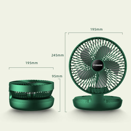 Ventilador portátil pequeño plegable para escritorio de oficina, hogar, 8 pulgadas, blanco, 8 pulgadas, verde