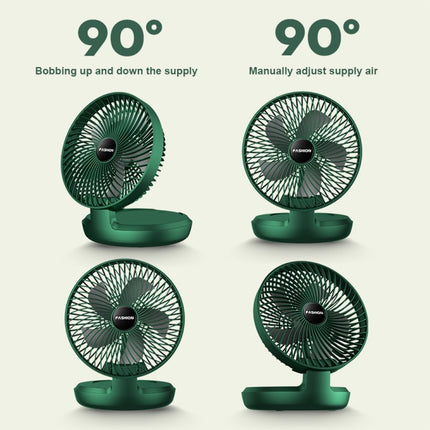 Ventilador portátil pequeño plegable para escritorio de oficina, hogar, 8 pulgadas, blanco, 8 pulgadas, verde