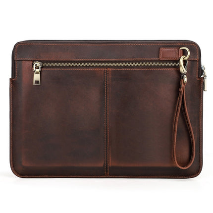 CONTACTS FAMILY Leather Laptop Sleeve For Macbook Pro 14.2 Inch